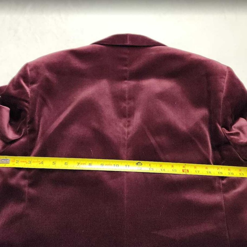 New J Crew Ludlow slim-fit shawl-collar tuxedo jacket in red velvet blazer - Picture 7 of 13